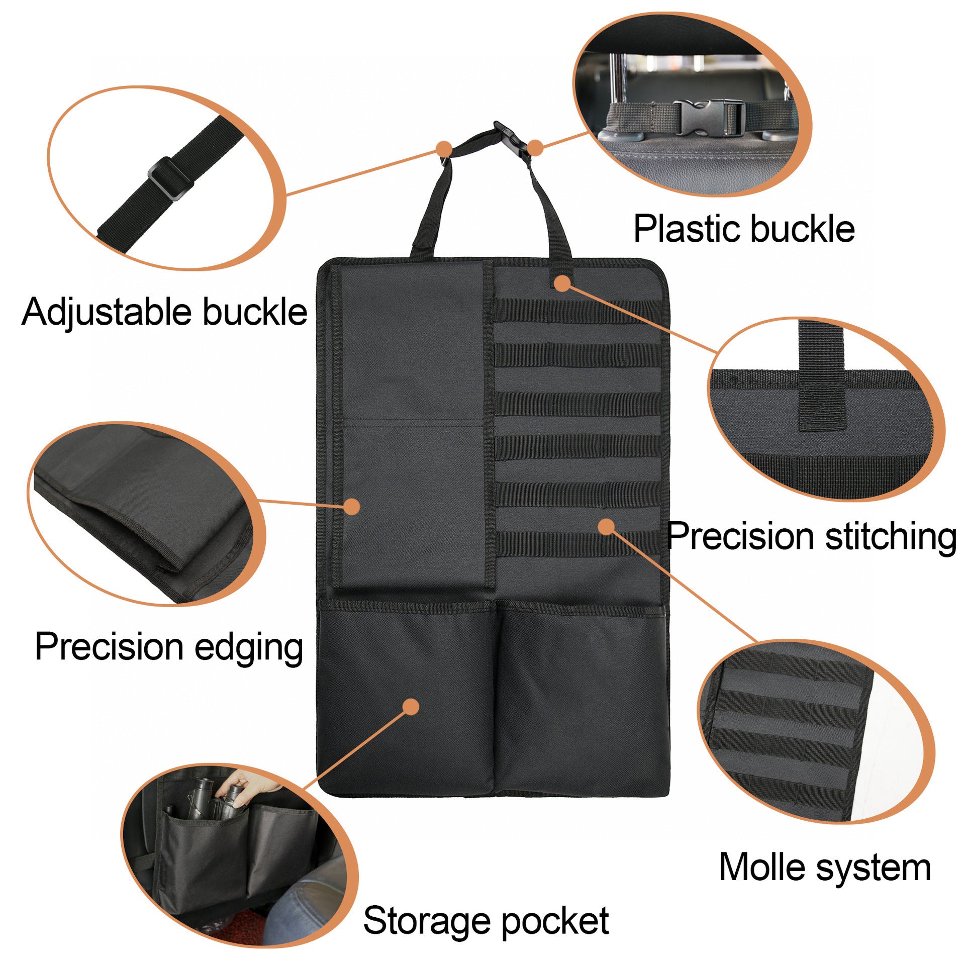 Car Seat Back Tactical Hanging Bag