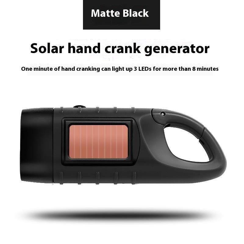 Hand-cranking Self-generating Small Solar Flashlight