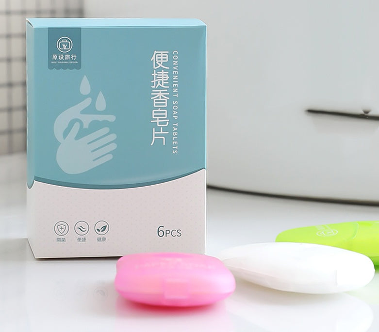 Portable soap tablets