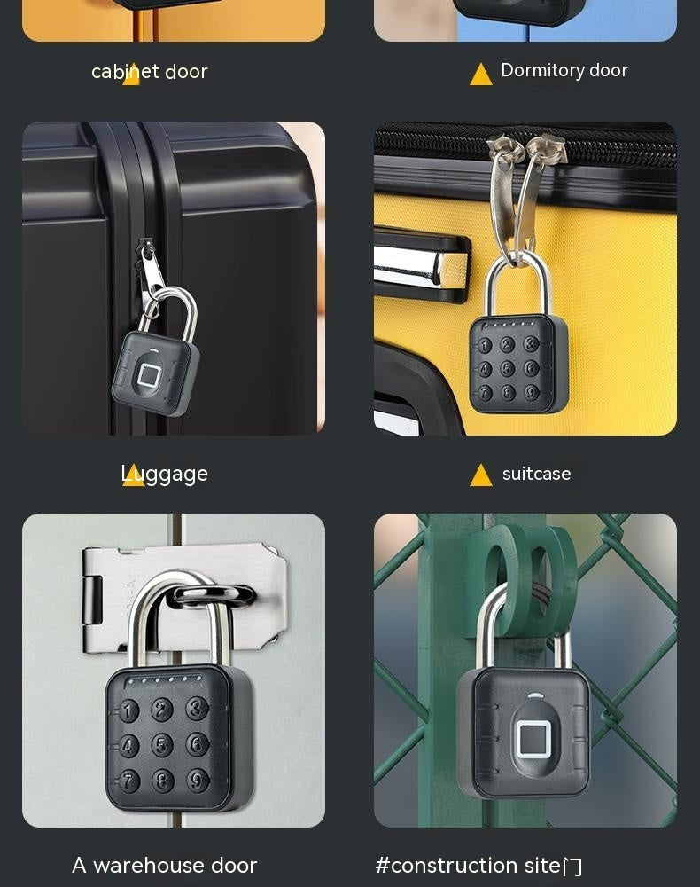 Fingerprint Lock Padlock Household Waterproof Password Cabinet Anti-theft Door Lock APP