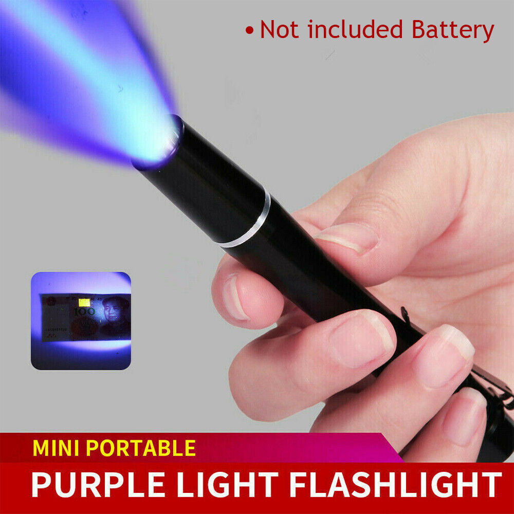 Mini UV 395nm Inspection Pen Torch Ultra Violet Flashlight Pocket Lamp Fluoresce