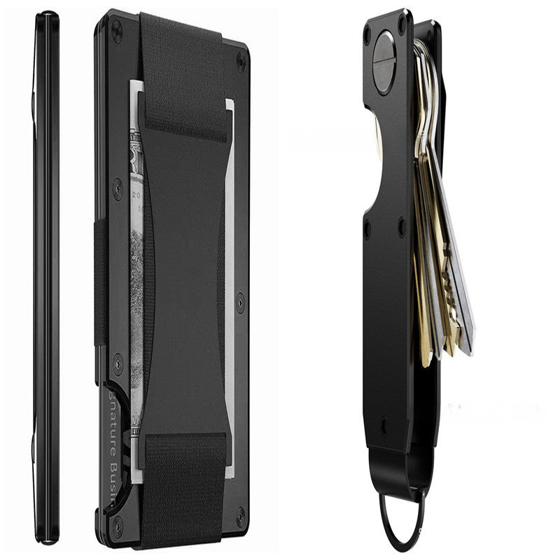 New Metal Card Bag Carbon Fiber Wallet Wallet RFID Anti-theft Swiping Blocking Technology