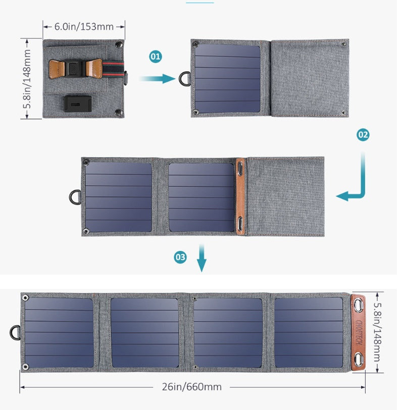 Mobile phone tablet solar charger