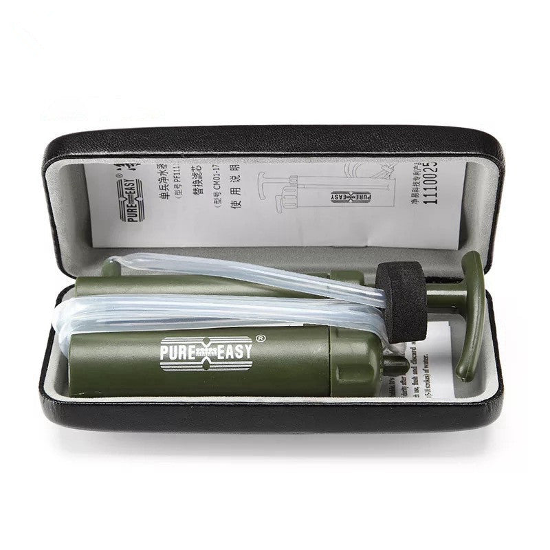 Outdoor emergency portable water purification filter