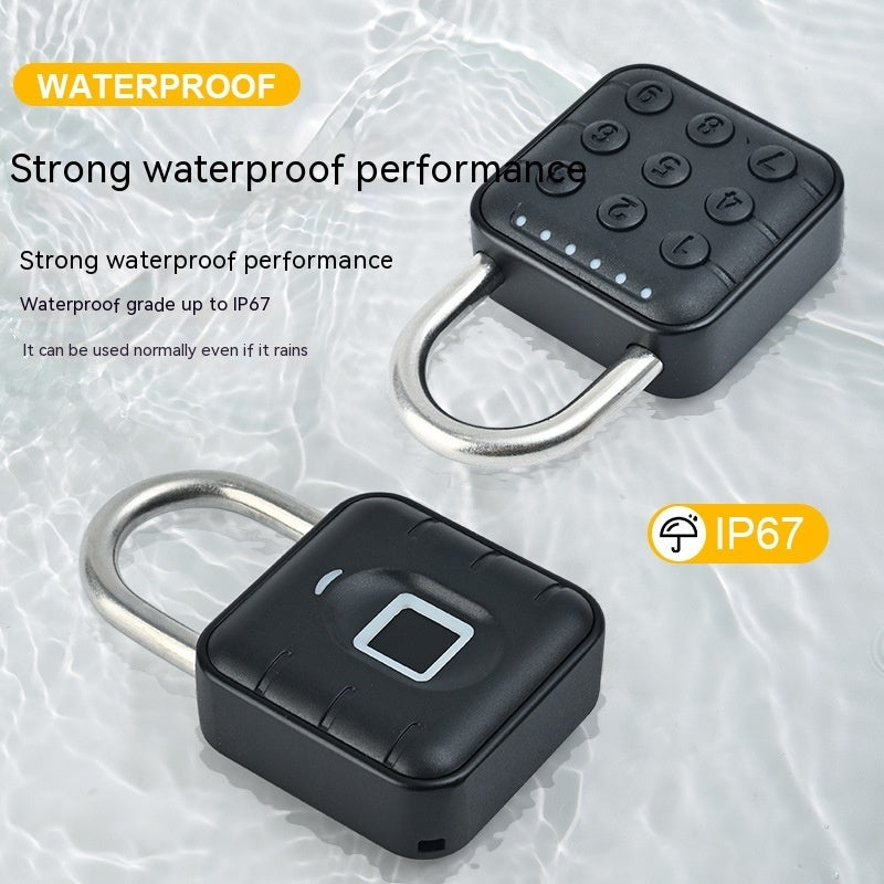 Fingerprint Lock Padlock Household Waterproof Password Cabinet Anti-theft Door Lock APP