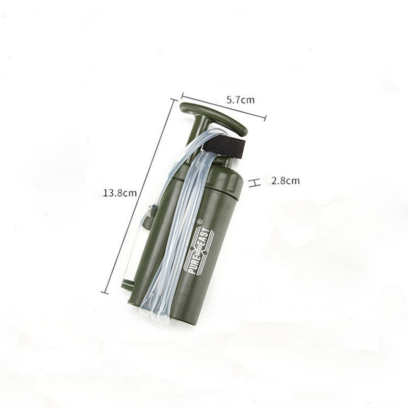 Outdoor emergency portable water purification filter