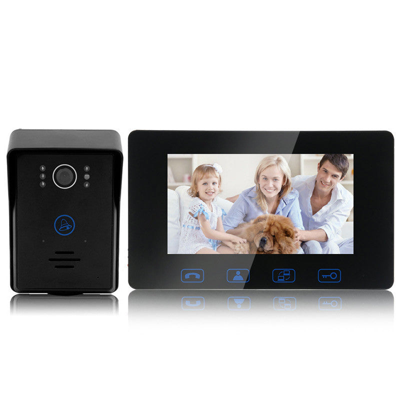 Color HD Video Doorbell Home Wired Doorbell Villa Building Intercom Doorbell