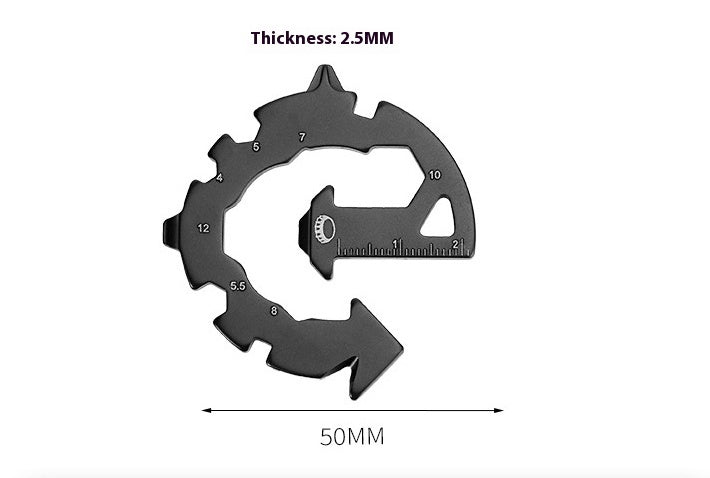 15-in-1 Multifunctional EDC Arrow Fine Punch Tool Card Combination Bottle Opener