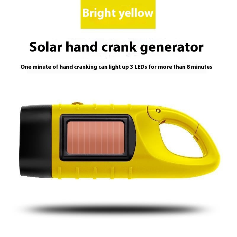 Hand-cranking Self-generating Small Solar Flashlight