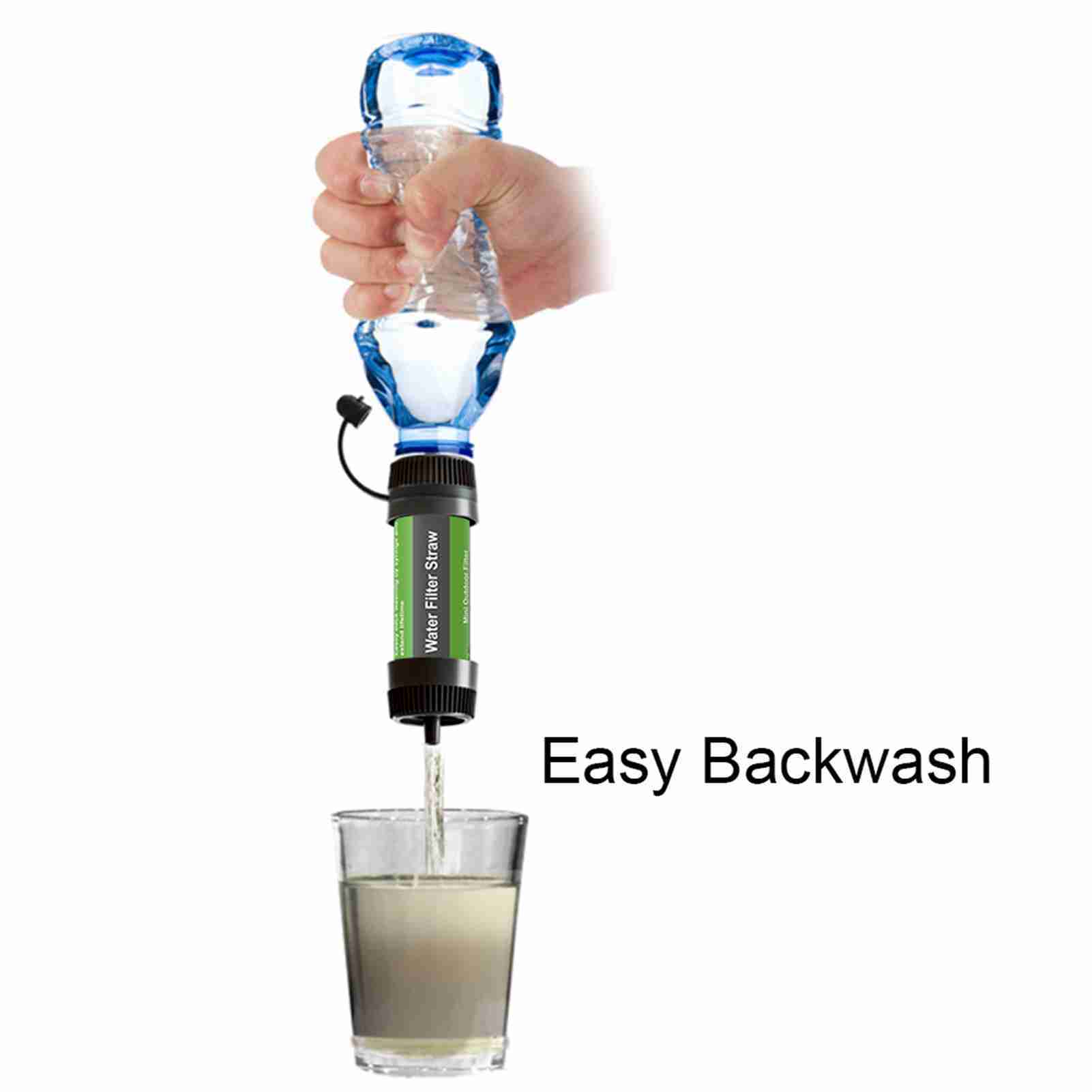Water Filter Straw Outdoor Portable Water Purifier Survival Gear for Camping Hiking Backpacking Emergency Preparedness
