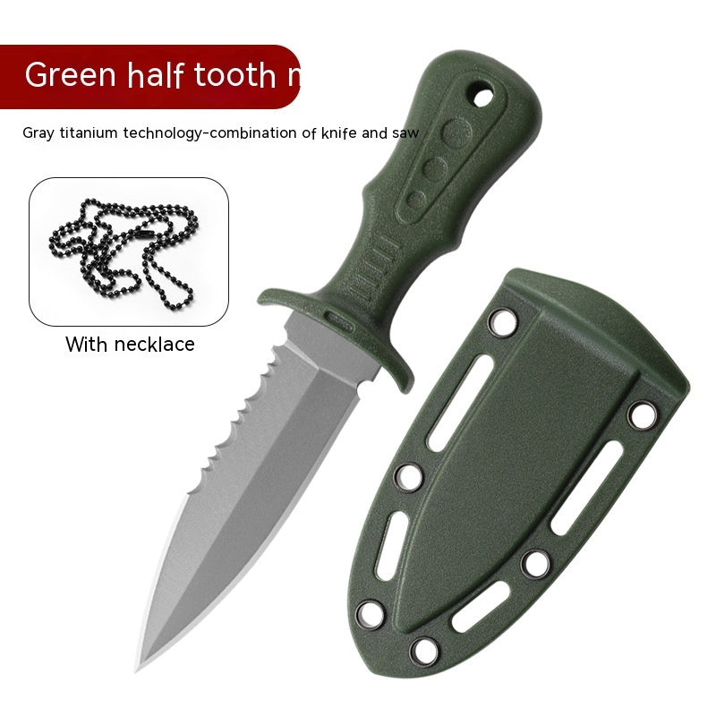 Outdoor Knife Straight Knife Camping Portable Fruit Knife