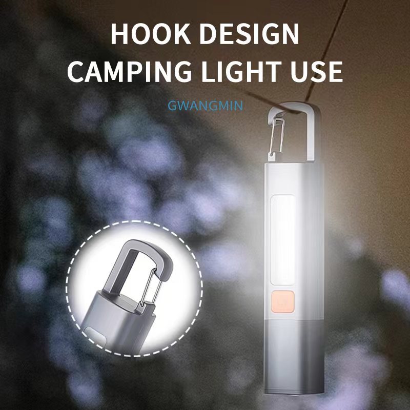 Multifunctional Camping Lantern Rechargeable Portable Hook Flashlight