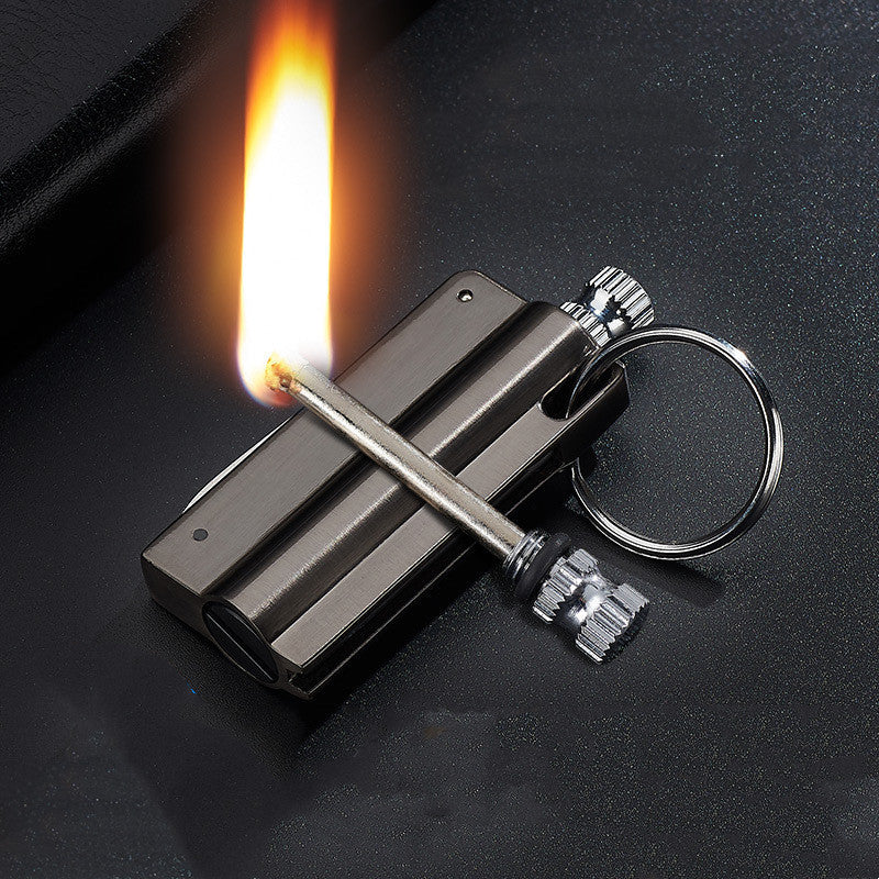 10000 Times Match With Knife Outdoor Waterproof Multi-functional Key Ring Lighter