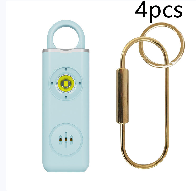 Self Defense Siren Safety Alarm For Women Keychain With SOS LED Light Personal Self Alarm Personal Security Keychain Alarm