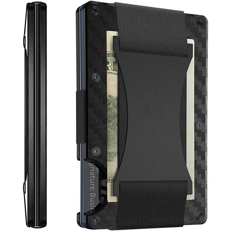 New Metal Card Bag Carbon Fiber Wallet Wallet RFID Anti-theft Swiping Blocking Technology