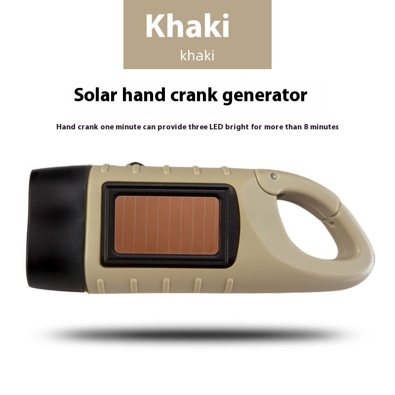 Hand-cranking Self-generating Small Solar Flashlight