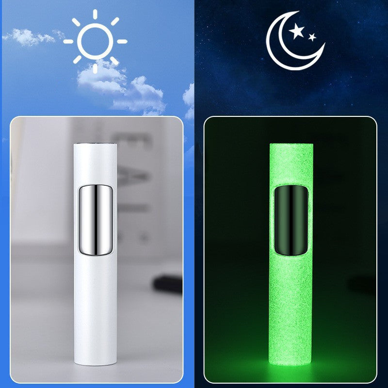 Creative Blue Flame Straight Into Windproof Inflatable Cylindrical Lighter