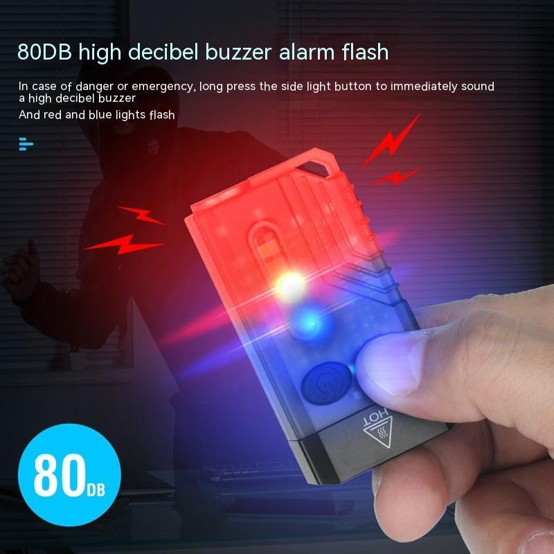 New Mini Multi-function Flashlight 365 Purple EDC Portable Flashlight Magnetic Work Lamp With Buzzer Alarm