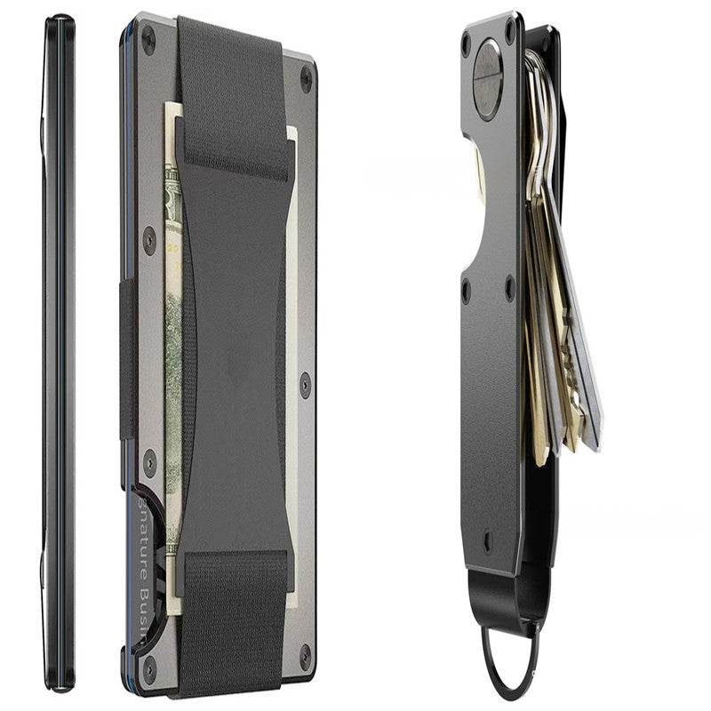 New Metal Card Bag Carbon Fiber Wallet Wallet RFID Anti-theft Swiping Blocking Technology